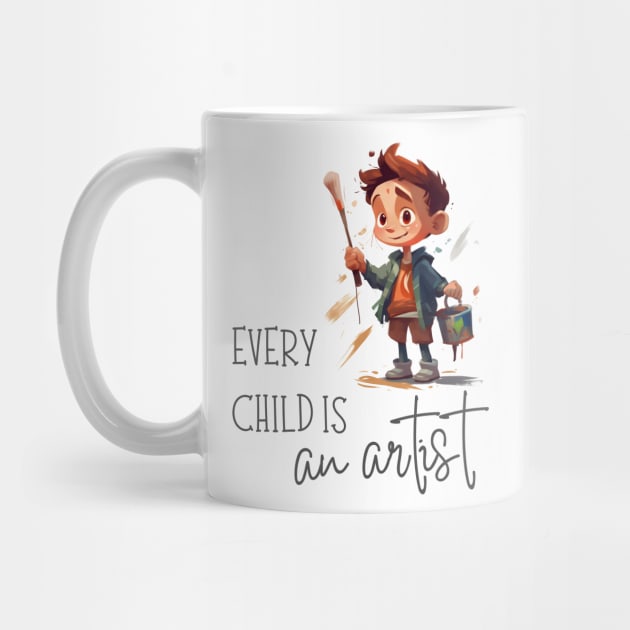 Every Child is an Artist - Painter Boy by Fenay-Designs